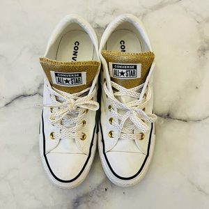 Converse Gold Glitter Tongue Chucks